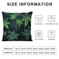 thumbnail image 5 of Shiartex  Green Weed Leaves Plant，Printed Throw Pillow Cover Square Decorative Pillow for Sofa, Chair, Daybed，Green, 5 of 5