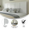 thumbnail image 4 of Emma + Oliver King Size Four Panel Wooden Adjustable Headboard Only in White, 4 of 10