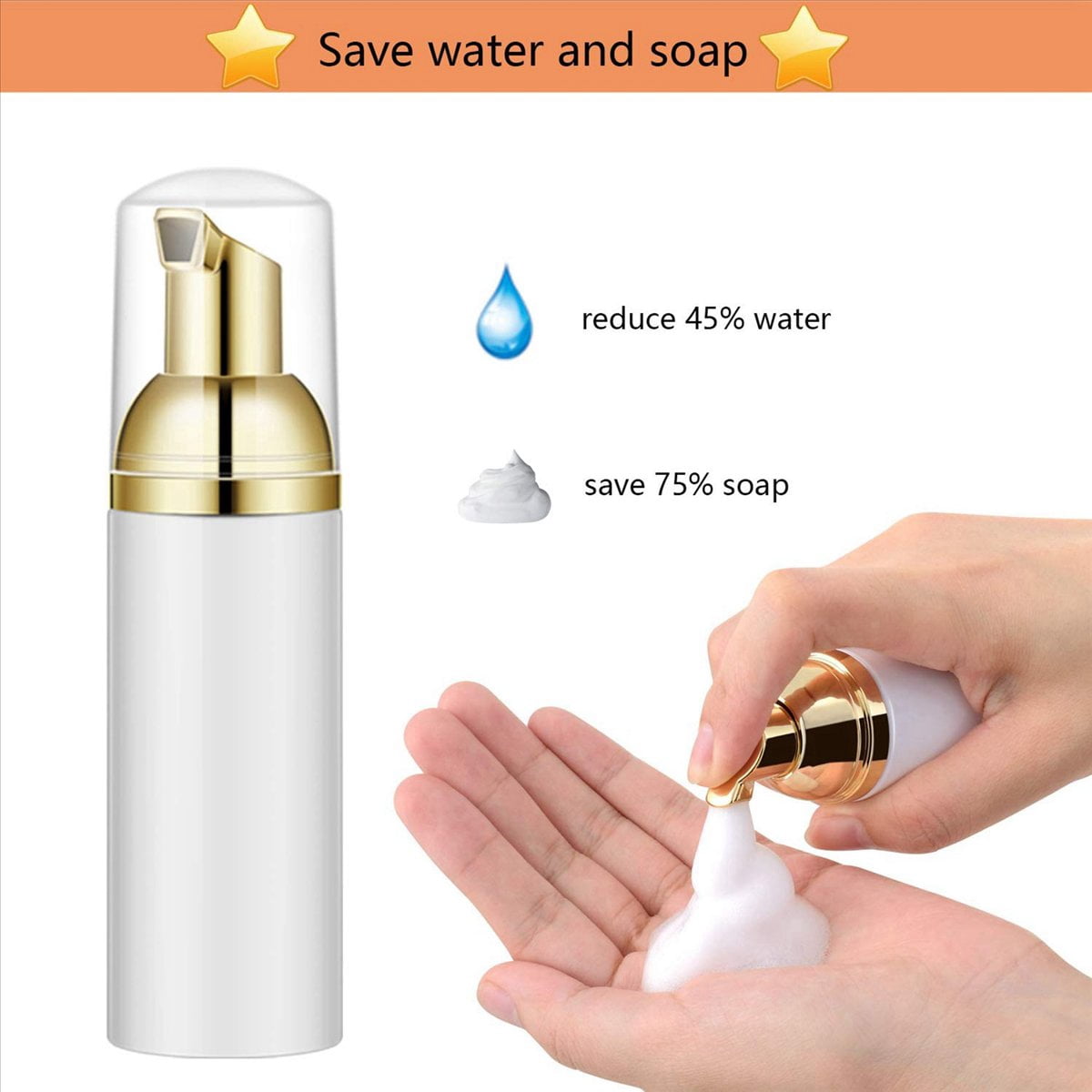 50Ml Empty Bottles Travel Soap Bottles Plastic Foam Dispenser Bottles Foam Soap Pump Dispensers Cleaning,Travel 60Pcs
