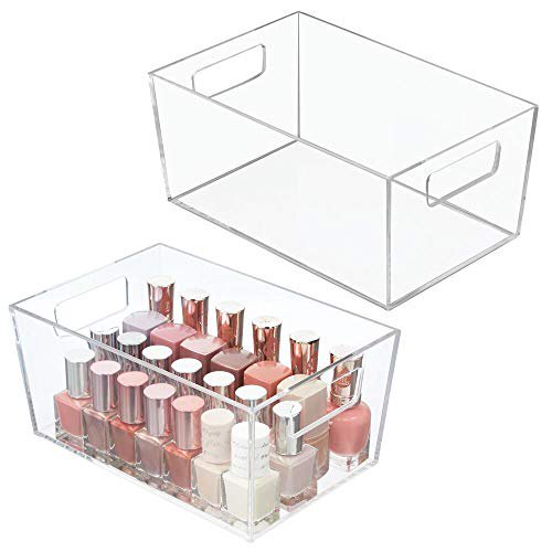 mDesign Makeup Cosmetic Storage Organizer Bin for Bathroom Vanity