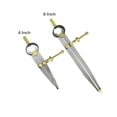 thumbnail image 2 of Diy Wing Divider Leather Craft Rotating Scratch Leather Compasses Diy Herramientas De Costura Hechas A Mano 4 "/ 6" Noticed HA026299-01, 2 of 5