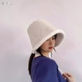thumbnail image 2 of SikaFu New Face Display Small Knitted Bowl Hat Small Fragrant Wind Winter Warm Water Bucket Hat Plush Fisherman Hat Women Autumn And Winter, 2 of 7