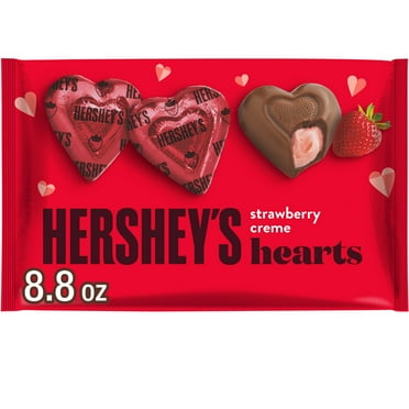 Hershey's Strawberry Creme Flavored Hearts Valentine's Candy, Bag 8.8 oz
