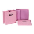 thumbnail image 5 of Household Essentials Heather KD Cube Set, 2pk, Collapsible Linen, Blush, 5 of 5