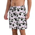 thumbnail image 2 of Balery Cute Animal with Cow Traje de Baño Estilo Hawaiano para Hombre, Shorts de Secado Rápido con Bolsillos-Medium, 2 of 6