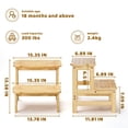 thumbnail image 6 of Cosyland Bamboo Two Step Stool for Toddlers, 300 lbs Capacity Non-Slip Natural Stool for Kids, Dual Height Standing Platform for Kitchen, Bathroom, 6 of 9