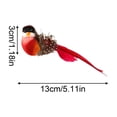 thumbnail image 6 of Interactive Cat Feather Toy Refill with Bell, Plush Bird Attachment for Teaser Wand, Durable Indoor Kitten Hunting Exercise Accessory, Brown, 6 of 9