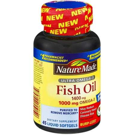 Nature Made Ultra Fish Oil, 1400mg, 45ct, 3pk (3x45ct)