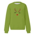 thumbnail image 4 of HNMKIU Hauts pour Femmes Chandails en Molleton de Noël Pulls de Vacances pour Femmes Imprimé Graphique Col Rond Manches Longues, 4 of 4