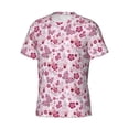 thumbnail image 5 of Vsdgher Flower Butterfly Print Men's Dry Fit Mesh Athletic Shirts Moisture Wicking Tennis T-Shirt Tops, 5 of 9