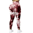 thumbnail image 2 of Ramiter Yoga Pants Women Women's Fashion Workout Leggings Fitness Sports Running Yoga Pants Yoga Pants Petite Women L,Wine, 2 of 5