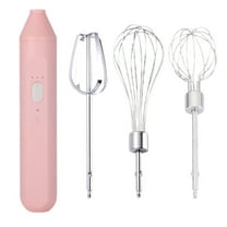 HJQEQVD USB Rechargeable Mini Hand Mixer with 3 Stainless WhiskStainless Steel Whisks Cordless Egg Beater for Baking Cake Dough Yeast Mixing Lightweight Kitchen Handheld Tool