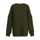 thumbnail image 5 of Sudadera Sentuca para mujer, jerséis holgados de manga larga, sudaderas lisas informales con cuello redondo, 5 of 6