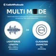 thumbnail image 5 of 24 Fiber Indoor/Outdoor Fiber Optic Cable, Multimode 50/125, Corning ClearCurve OM4, 10 Gbit, Black, Riser Rated, Spool, 1000 foot, 5 of 8