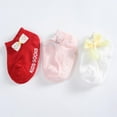 thumbnail image 6 of URMAGIC 0-5T 3 Pairs Newborn Baby Girls Short Tube Socks Anti-Slip Floor Socks, 6 of 8
