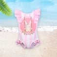 thumbnail image 2 of ASFGIMUJ Baby Girl Swimsuit One Piece Cartoon Rabbit Sleeveless Small And Large Rash Guard Swimwear Kids Bathing Suits,Size 7 Years-8 Years A, 2 of 9