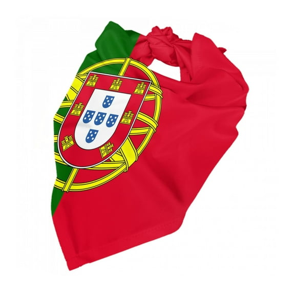 Portugal Flag Dog Bandana Dog Scarf Adjustable Bib Handkerchief Accessories For Small Medium Large Dogs