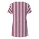 thumbnail image 4 of Fiudx Liquidación de Ofertas Flash Blusa Casual de Manga Corta con Estampado de Botones para Mujer, Blusa/Camisa de Cuello Redondo de Manga Corta, 4 of 5