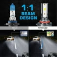 thumbnail image 2 of 4PC 6000K LED Headlight High Low Beam Bulbs Kit Bright for 2009-2020 Dodge Ram 1500 2500 3500, 2 of 9