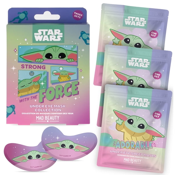 Mad Beauty Star Wars Grogu Galaxy Under Eye Masks, 2 Pairs