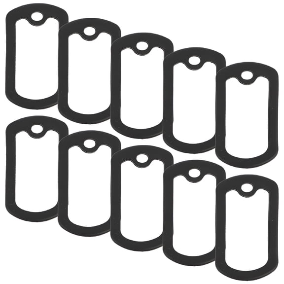 GASTROPOD 10pcs Dog Tag Silicone Black Dog Tags Silencers Pet Supplies