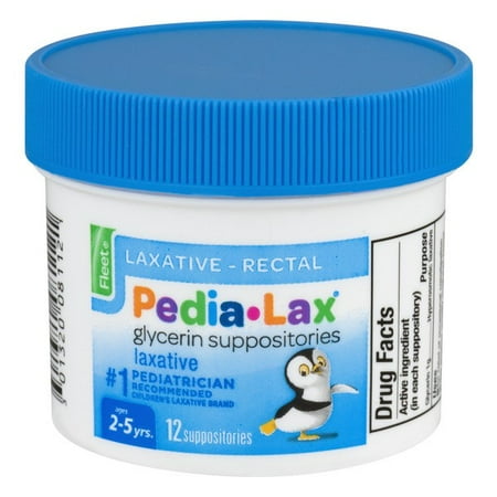 Fleet Pedialax Glycerine Suppositories, 12 Ct