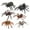 H, variant on IROINID Spider Black Spider Simulation Insect Solid Model Children Tricky And Scary 6PC