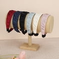 thumbnail image 4 of Unique Bargains 1 Pc Headband Wide Pleats Satin Hair Accessories Pink, 4 of 5