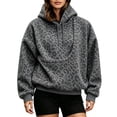 thumbnail image 4 of Leopard Print Pet Pouch Hoodie for Women Long Sleeve Oversized Hooded Sweatshirt for Small Pets Dog Cat Carrier Hoodie, 4 of 9