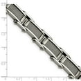 thumbnail image 5 of Chisel  Stainless Steel Brushed and Polished with Cable Inlay 8.5 inch Link Bracelet, 5 of 5