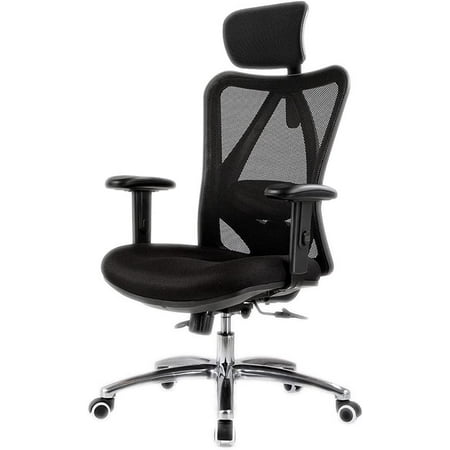 Office Chairs Mesh Office Chair Ergonomic Swivel Black Mesh Computer ...