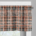 thumbnail image 5 of Ambesonne Retro Valance & Curtain, Vintage Striped Grid Art, 55"x24", Black Orange White, 5 of 6