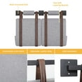 thumbnail image 3 of DWVO Wall-Mounted Twin Upholstered Headboard, Linen Hanging Headboard with Side Pockets, Gray, 3 of 9