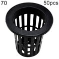 thumbnail image 2 of Frogued 50Pcs Garden Mesh Net Pot Hydroponic Basket Planting Nursery Root Fixing Holder (Black,70#*), 2 of 13