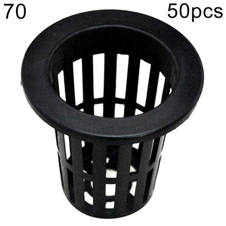 Trayknick 50Pcs Garden Mesh Net Pot Hydroponic Basket Planting Nursery Root Fixing Holder