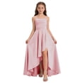 thumbnail image 2 of Tranfacy Robes pour Filles Sans Manches Extensibles Unies Ligne A Tournoyantes Patineuse École Récital Col Rond pour Ados Enfants, 2 of 6