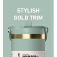 thumbnail image 4 of Hydrapeak Nomad 32 oz Tumbler with Handle and Straw Lid, Scallop Silicone Boot, Gold Trim, Leakproof, Double Insulated Stainless Steel Cup, Seafoam, 4 of 7