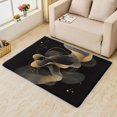 thumbnail image 1 of Gold Swirl Area Rug 3x4, Geometric Swirl Rugs for Bedroom, Non Slip Stain Resistant Machine Washable Low Pile Super Soft, Abstract Swirl Carpet for Home Decor 8IUp1-384, 1 of 7