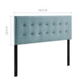 thumbnail image 4 of Modway Emily King Tufted Performance Velvet Headboard in Light Blue, 4 of 9