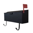 thumbnail image 3 of Black American Flag Metal Wall Mounted Mailbox with Hangers, 3 of 6