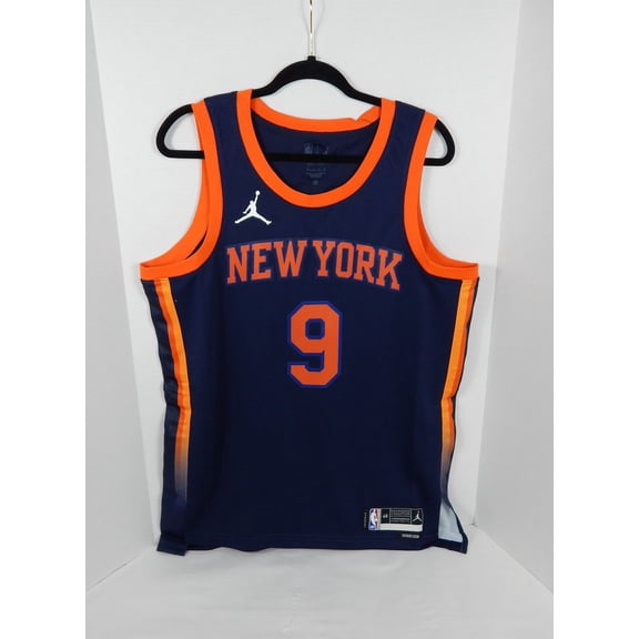 2020-21 Mens New York Knicks RJ Barrett #9 Swingman Navy Jersey Jordan 48