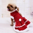 thumbnail image 5 of Dog Dress with Bowknot Christmas Dog Outfit Flannel Fleece Lined Thermal Pet Winter Girl Dog Clothes Dresses for Small Medium Dogs, 5 of 7
