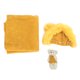 thumbnail image 1 of Atrezos para fotografía de bebés, bonito gorro para recién nacido, respetuoso con la piel, sombrero de oso, sombrero amarillo + envoltura + muñeca, 1 of 5