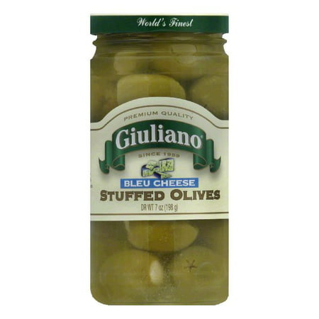 Giuliano Stuffed Blue Cheese Olives, 7 OZ (Pack of