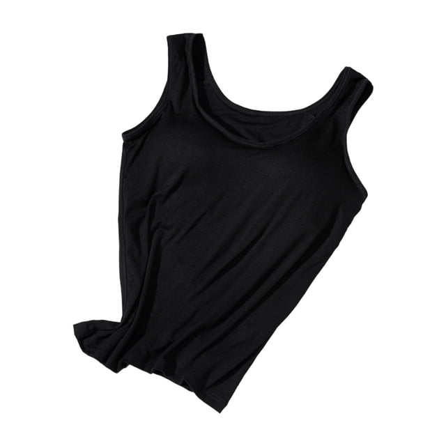 Tops de entrenamiento de soporte para de tanque para mujeres para entrenamiento gimnasio de fitness caminando verano Negro