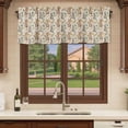 thumbnail image 6 of Easter Curtain Valances for Windows, Kitchen Valance Window Treatments Panel 2 Pack, Spring Rabbit Eggs Carrots Farmhouse Retro Rod Pocket Short Curtains for Bathroom Bedroom 42 x 12 Inch, 6 of 8