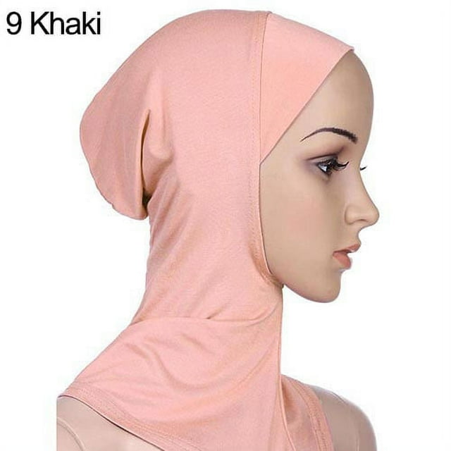 Soft Solid Color Women Full Cover Scarf Cap Underscarf Neck Head Bonnet Hat