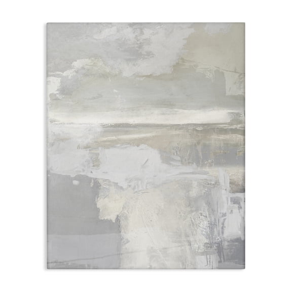 Stupell Industries Cascading Soft Neutrals Abstract Painting Wrapped Canvas Canvas Art Print Wall Art, 16 x 20