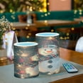 thumbnail image 6 of ALAZA Snowman with Scarf 2 PCs LED Flickering Flameless Candles with Remote Timer Battery Operated Candle, 6 of 7