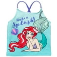 thumbnail image 4 of Disney Princess Ariel Little Girls One Piece Bathing Suit Rash Guard Tankini Top Swim Skirt Modest Swimsuit and Bikini Bottom 5 Set Toddler to Big Kid, 4 of 5